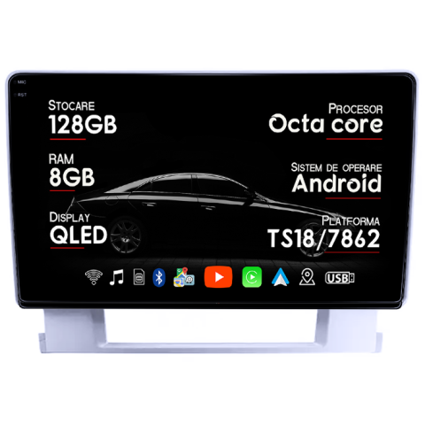 Buick Excelle 2009-2015 - Navigatie dedicata Buick Excelle 2010-2014, 8GB RAM 128GB ROM, Octacore, Platforma TS18, Android 13, Display QLED 9”, Suporta camera 360º, DSP, Carplay&Android Auto, SIM 4G, Ventilator Activ