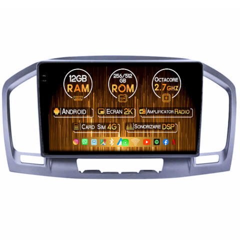 Opel - Navigatie dedicata Buick Regal 2009-2013, 12GB RAM 256GB ROM, Android 13, Rezolutie 2K, Display QLED, 9", DSP, Carplay, Android Auto, Internet, Youtube, Waze,