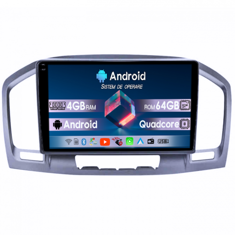 Buick Regal 2009 - 2013 - Navigatie dedicata Buick Regal 2009-2013, 4GB RAM 64GB ROM, Quadcore, Android 14, Display QLED 1K 9", DSP, Carplay&Android Auto, Suport camere AHD