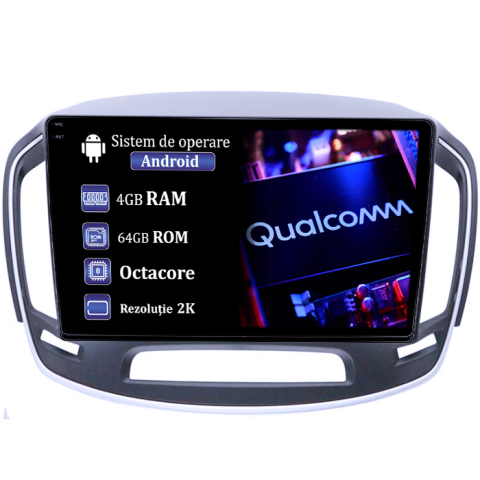 Opel - Navigatie dedicata Buick Regal 2014, 4GB RAM 64GB ROM, Procesor Qualcomm Octacore, Android 14, Rezolutie 2K, Display QLED 9", DSP, Carplay&Android Auto, SIM 4G