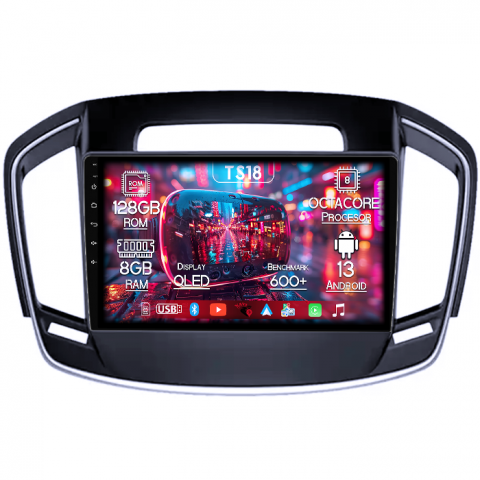 Buick Regal 2014+ - Navigatie dedicata Buick Regal 2014+, 8GB RAM 128GB ROM, Octacore, Platforma TS18, Android 13, Display QLED 9”, Suporta camera 360º, DSP, Carplay&Android Auto, SIM 4G, Ventilator Activ