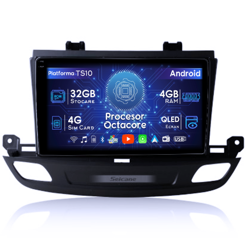 Opel - Navigatie dedicata Buick Regal 2019-2024, 4GB RAM 32GB ROM, Octacore, Android 14, Display QLED  9", DSP, Carplay&Android Auto, SIM 4G, Bluetooth, Ventilator Activ