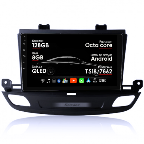 Regal 2019-2024 - Navigatie dedicata Buick Regal 2019-2024, 8GB RAM 128GB ROM, Octacore, Platforma TS18, Android 14, Display QLED 9”, Suporta camera 360º, DSP, Carplay&Android Auto, SIM 4G, Ventilator Activ