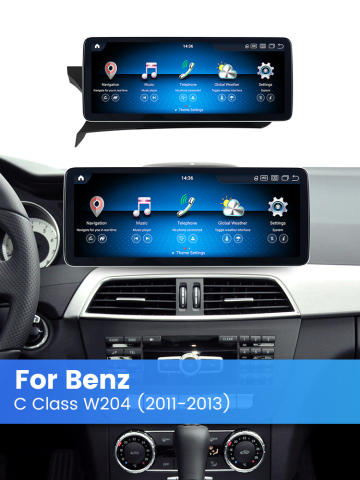 Navigatie dedicata C-Class W204 2011 - 2014, 8GB RAM 256GB ROM, Procesor Qualcomm Octacore, Android 14, Rezolutie 2K, Display QLED 10.25", DSP, Carplay&Android Auto, SIM 4G [2]