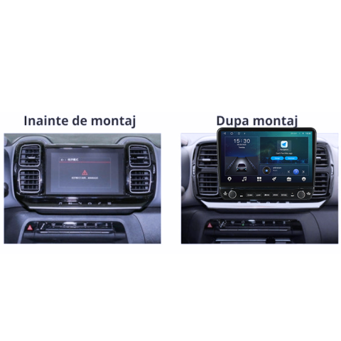 Navigatie dedicata C5 Aircross 2018+ Tesla cu butoane rotative model 2024, 4GB RAM 64GB ROM, Procesor Quadcore, Android 14, Display QLED 10", DSP, Carplay&Android Auto [5]