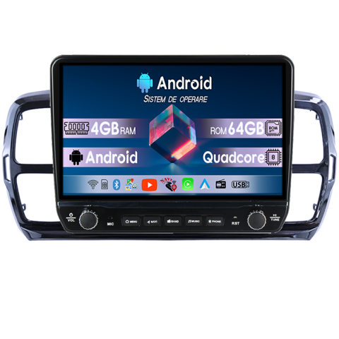 C5 Aircross 2018+ - Navigatie dedicata C5 Aircross 2018+ Tesla cu butoane rotative model 2024, 4GB RAM 64GB ROM, Procesor Quadcore, Android 14, Display QLED 10", DSP, Carplay&Android Auto