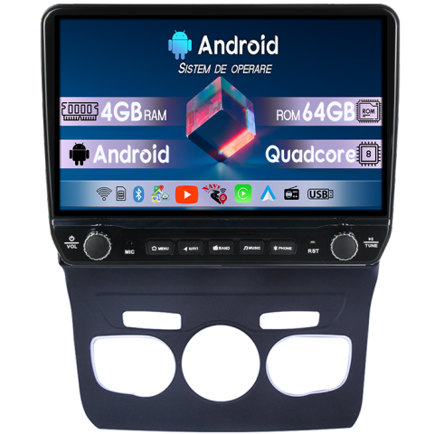 C4L 2013-2016 - Navigatie dedicata C4L 2013-2016 Tesla cu butoane rotative model 2024, 4GB RAM 64GB ROM, Procesor Quadcore, Android 14, Display QLED 10", DSP, Carplay&Android Auto