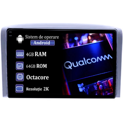 Epica 2006-2011 - Navigatie dedicata Chevrolet 2006/Lova/Captiva/Centra/Aveo/Epica, 4GB RAM 64GB ROM, Procesor Qualcomm Octacore, Android 14, Rezolutie 2K, Display QLED 9", DSP, Carplay&Android Auto, SIM 4G