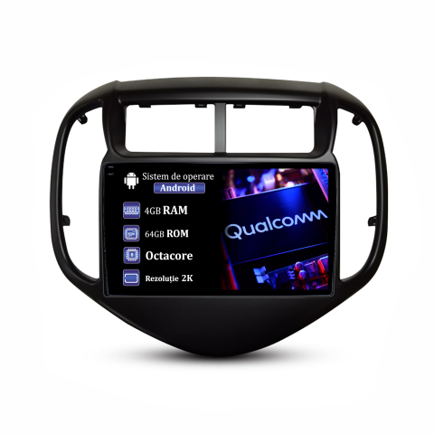 Navigatii Dedicate - Navigatie dedicata Chevrolet Aveo 2016-2021, 4GB RAM 64GB ROM, Procesor Qualcomm Octacore, Android 14, Rezolutie 2K, Display QLED 9", DSP, Carplay&Android Auto, SIM