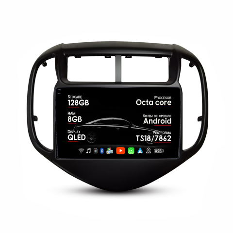 Aveo 2016-2021 - Navigatie dedicata Chevrolet Aveo 2016-2021, 8GB RAM 128GB ROM, Octacore, Platforma TS18, Android 14, Display QLED 9", Suporta camera 360", DSP, Carplay&AndroidAuto