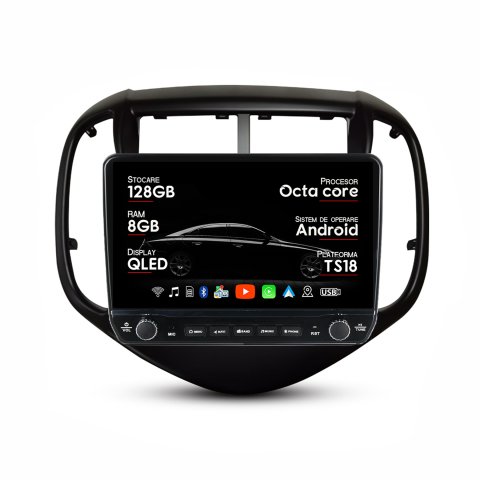 Navigatii Dedicate - Navigatie dedicata Chevrolet Aveo 2016-2021 Tesla Cu Butoane Rotative Model 2024, ANDROID 13, 10 inch , 8+128GB, Internet, Aplicatii, Waze, GPS