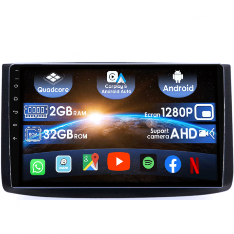 Chevrolet - (Resigilata) Navigatie dedicata Chevrolet Aveo 2006-2012, 2 GB RAM 32 ROM, Android 13, Display 9",Carplay, Android Auto, Internet, Youtube , Waze , Wi Fi , Usb , Bluetooth , Mirrorlink