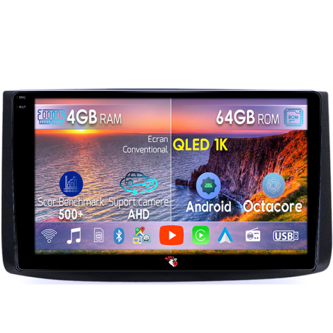Aveo - Navigatie dedicata Chevrolet Aveo 2006-2012, 4GB RAM 64GB ROM, Octacore, Android 14, Display QLED  9", Carplay&Android Auto, SIM 4G, Ventilator Activ