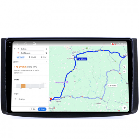 Navigatie dedicata Chevrolet Aveo 2006-2012, 4GB RAM 64GB ROM, Octacore, Android 14, Display QLED 1K 9", Carplay&Android Auto, SIM 4G, Ventilator Activ [3]