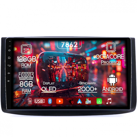 Aveo - Navigatie dedicata Chevrolet Aveo 2006-2012, 8GB RAM 128GB ROM, Octacore, Platforma 7862,Android 13, Display QLED 9”, Suporta camera 360º, DSP, Carplay&Android Auto, SIM 4G, Ventilator Activ