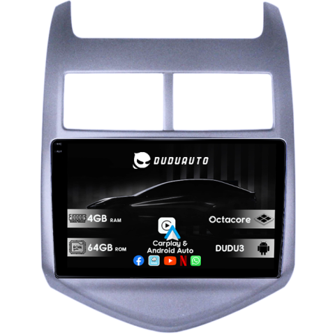 Navigatii Dedicate - Navigatie dedicata Chevrolet Aveo 2012-2015 DUDU3, 4GB RAM 64GB ROM, Octacore, Platforma 8581, Android, Display QLED 9", DSP, Carplay&AndroidAuto