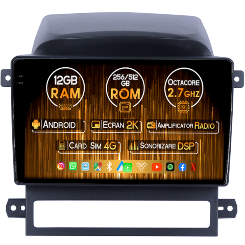 Captiva 2008-2012 - Navigatie dedicata Chevrolet Captiva 2008-2012, 12GB RAM 256GB ROM, Android, Rezolutie 2K, Display QLED, 9", DSP, Carplay, Android Auto, Internet, Youtube, Waze, Wi Fi, USB