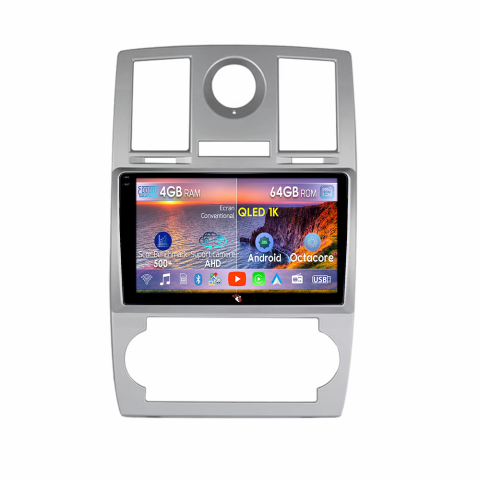 300C 2004-2011 - Navigatie dedicata Chrysler 300C 2004-2011, 4GB RAM 64GB ROM, Octacore, Android, Display QLED 9", DSP, Carplay&Android Auto, SIM 4G, Ventilator Activ