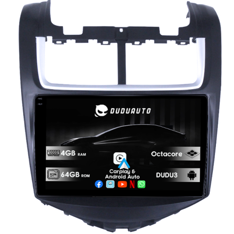 Navigatii Dedicate - Navigatie dedicata Chevrolet Aveo 2014-2017 DUDU3, 4GB RAM 64GB ROM, Octacore, Platforma 8581, Android, Display QLED 9", DSP, Carplay&AndroidAuto