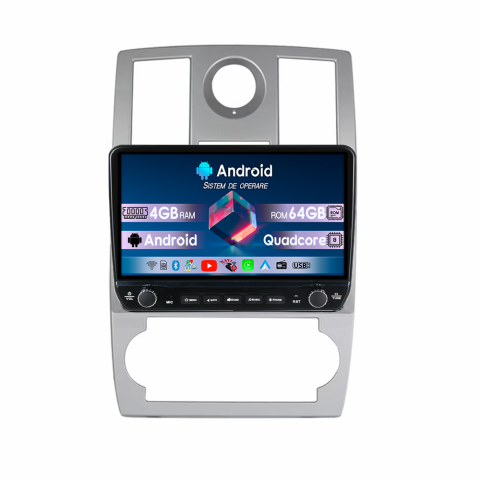 300C 2004-2011 - Navigatie dedicata Chrysler 300C 2004-2011 Tesla Cu Butoane Rotative Model 2024, 4GB RAM 64GB ROM, Procesor Quadcore, Android, Display QLED 10", DSP, Carplay&AndroidAuto