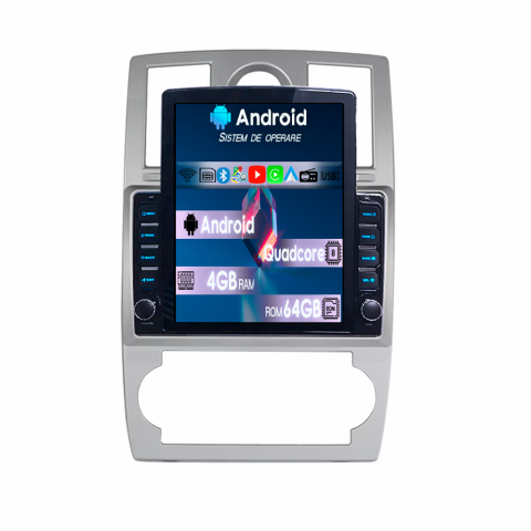 CHRYSLER - Navigatie dedicata Chrysler 300C 2004-2011 Tesla Style, 4GB RAM 64GB ROM, Procesor Quadcore, Android, Display QLED 9.7", DSP, Carplay&Android Auto