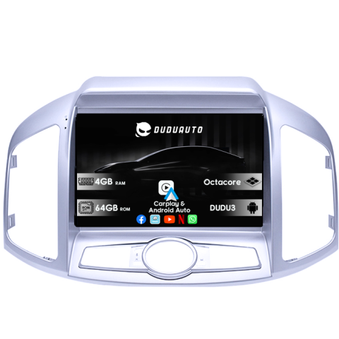Navigatii Dedicate - Navigatie dedicata Chevrolet Captiva 2012-2017 AC DUDU3, 4GB RAM 64GB ROM, Octacore, Platforma 8581, Android, Display QLED 9", DSP, Carplay&AndroidAuto