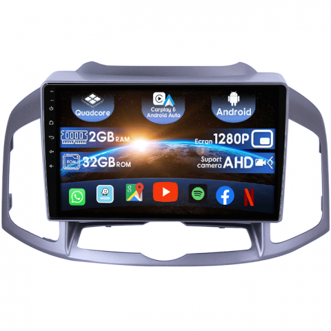 Chevrolet - (Resigilata) Navigatie dedicata Chevrolet Captiva 2012-2017, 2 GB RAM 32 ROM, Android 13, Display 10",Carplay, Android Auto, Internet, Youtube , Waze , Wi Fi , Usb , Bluetooth , Mirrorlink