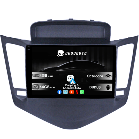 Navigatii Dedicate - Navigatie dedicata Chevrolet Cruze 2009-2014 DUDU3, 4GB RAM 64GB ROM, Octacore, Platforma 8581, Android, Display QLED 9", DSP, Carplay&AndroidAuto