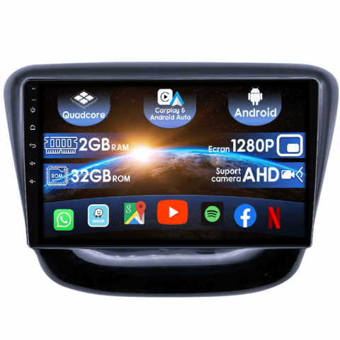 Chevrolet - (Resigilata) Navigatie dedicata Chevrolet Cavalier 2016, 2 GB RAM 32 ROM, Android 13, Display 9", Carplay, Android Auto, Internet, Youtube , Waze , Wi Fi , Usb , Bluetooth , Mirrorlink