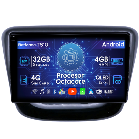 Chevrolet Cavalier 2016 - Navigatie dedicata Chevrolet Cavalier 2016, 4GB RAM 32GB ROM, Octacore, Android 14, Display QLED 1K 9", DSP, Carplay&Android Auto, SIM 4G, Bluetooth, Ventilator Activ