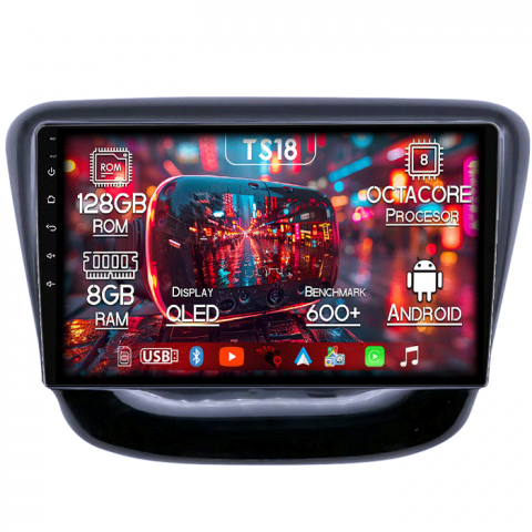 Chevrolet Cavalier 2016 - Navigatie dedicata Chevrolet Cavalier 2016, 8GB RAM 128GB ROM, Octacore, Platforma TS18, Android 13, Display QLED 9”, Suporta camera 360º, DSP, Carplay&Android Auto, SIM 4G, Ventilator Activ