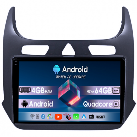 Cobalt 2011-2018 - Navigatie dedicata Chevrolet Cobalt 2011-2018, 4GB RAM 64GB ROM, Quadcore, Android 14, Display QLED 1K 9", DSP, Carplay&Android Auto, Suport camere AHD