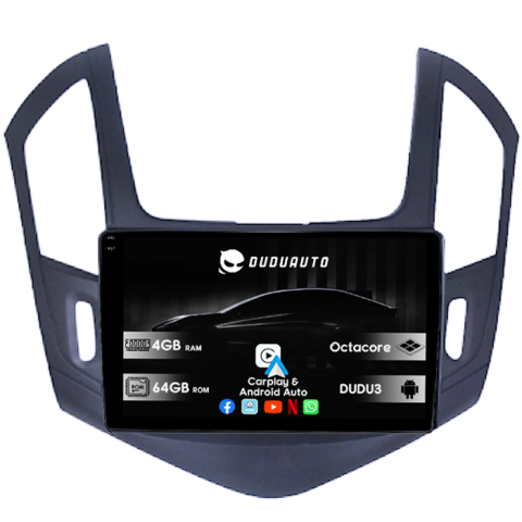 Cruze (2008-2015) - Navigatie dedicata Chevrolet Cruze 2012-2015 DUDU3, 4GB RAM 64GB ROM, Octacore, Platforma 8581, Android, Display QLED 9", DSP, Carplay&AndroidAuto