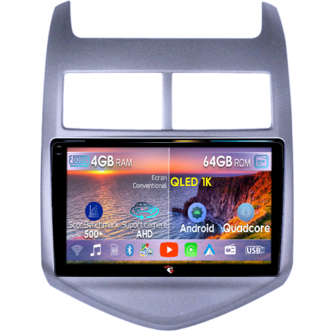 Aveo 2011-2015 - Navigatie dedicata Chevrolet Cruze Aveo 2008-2015, 4GB RAM 64GB ROM, Octacore, Android 14, Display QLED 1K 9", Carplay&Android Auto, SIM 4G, Ventilator Activ