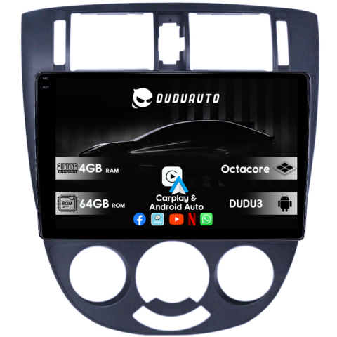 Navigatii Dedicate - Navigatie dedicata Chevrolet Lacetti 2004-2013 N DUDU3, 4GB RAM 64GB ROM, Octacore, Platforma 8581, Android, Display QLED 9", DSP, Carplay&AndroidAuto