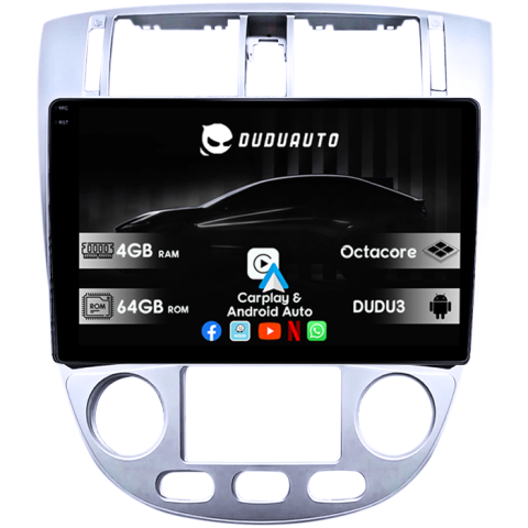 Navigatii Dedicate - Navigatie dedicata Chevrolet Lacetti 2004-2013 G DUDU3, 4GB RAM 64GB ROM, Octacore, Platforma 8581, Android, Display QLED 9", DSP, Carplay&AndroidAuto