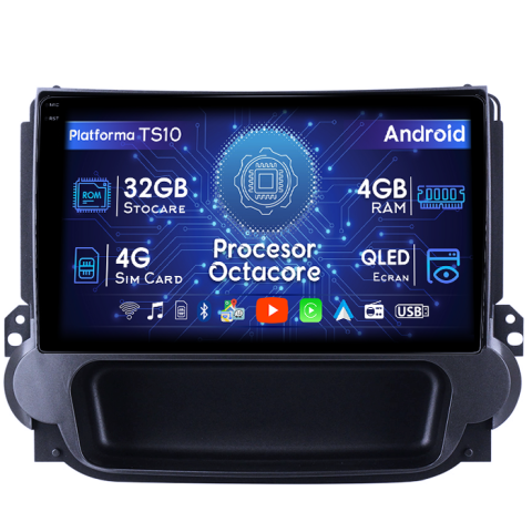 Malibu 2012-2015 - Navigatie dedicata Chevrolet Malibu 2012-2015, 4GB RAM 32GB ROM, Octacore, Android 14, Display QLED 1K 9", DSP, Carplay&Android Auto, SIM 4G, Bluetooth, Ventilator Activ