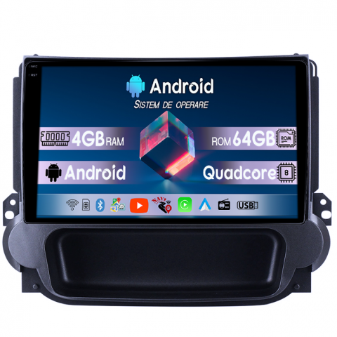Malibu 2012-2015 - Navigatie dedicata Chevrolet Malibu 2012-2015, 4GB RAM 64GB ROM, Quadcore, Android 14, Display QLED 1K 9", DSP, Carplay&Android Auto, Suport camere AHD