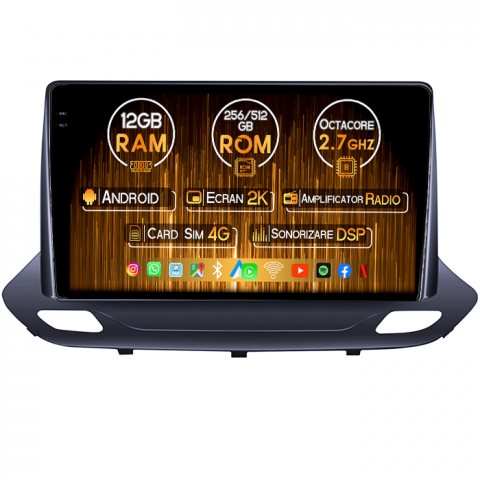 Menlo 2020 -2022 - Navigatie dedicata Chevrolet Menlo 2020-2022, 12GB RAM 256GB ROM, Android 13, Rezolutie 2K, Display QLED, 9", DSP, Carplay, Android Auto, Internet, Youtube, Waze, Wi Fi, USB