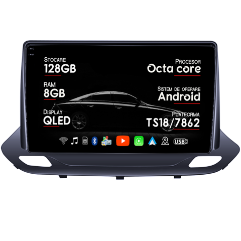 Menlo 2020 -2022 - Navigatie dedicata Chevrolet Menlo 2020-2022, 8GB RAM 128GB ROM, Octacore, Platforma TS18, Android 13, Display QLED 9”, Suporta camera 360º, DSP, Carplay&Android Auto, SIM 4G, Ventilator Activ