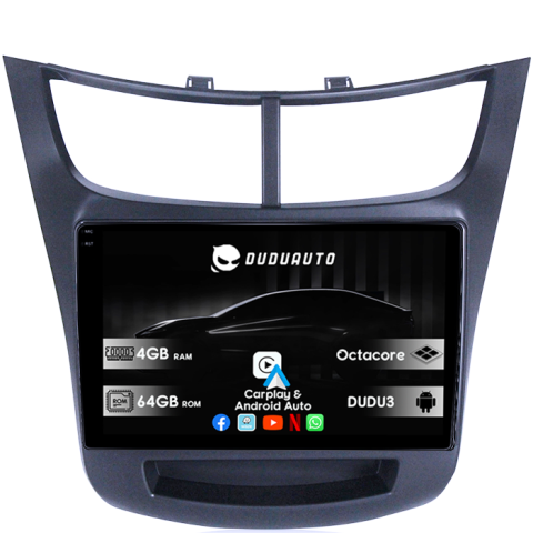 Navigatii Dedicate - Navigatie dedicata Chevrolet Sail 2015-2018 DUDU3, 4GB RAM 64GB ROM, Octacore, Platforma 8581, Android, Display QLED 9", DSP, Carplay&AndroidAuto