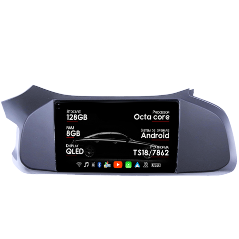 Onix 2012-2019 - Navigatie dedicata Chevrolet Onix 2012-2019, 8GB RAM 128GB ROM, Octacore, Platforma TS18, Android 13, Display QLED 9”, Suporta camera 360º, DSP, Carplay&Android Auto, SIM 4G, Ventilator Activ
