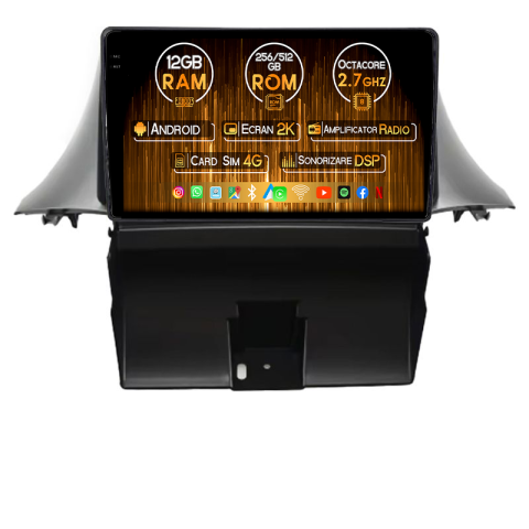 Orlando 2010-2018 - Navigatie dedicata Chevrolet Orlando 2010-2018, 12GB RAM 256GB ROM, Android 14, Rezolutie 2K, Display QLED, 9", DSP, Carplay, Android Auto, Internet, Youtube, Waze, Wi Fi, USB