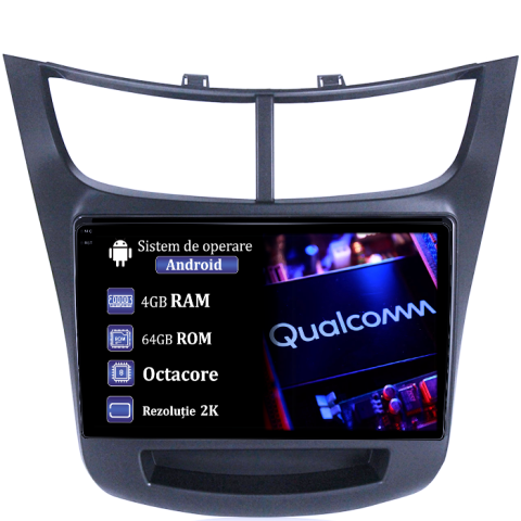 Sail 2015-2018 - Navigatie dedicata Chevrolet Sail 2015-2018, 4GB RAM 64GB ROM, Procesor Qualcomm Octacore, Android 14, Rezolutie 2K, Display QLED 9", DSP, Carplay&Android Auto, SIM 4G