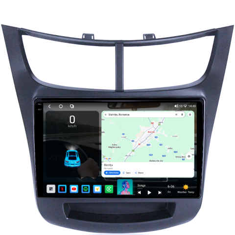 Navigatie dedicata Chevrolet Sail 2015-2018, 4GB RAM 64GB ROM, Procesor Qualcomm Octacore, Android 14, Rezolutie 2K, Display QLED 9", DSP, Carplay&Android Auto, SIM 4G [1]