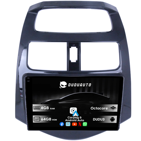 Navigatii Dedicate - Navigatie dedicata Chevrolet Spark 2010-2014 DUDU3, 4GB RAM 64GB ROM, Octacore, Platforma 8581, Android, Display QLED 9", DSP, Carplay&AndroidAuto