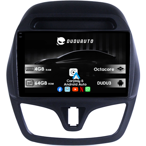 Navigatii Dedicate - Navigatie dedicata Chevrolet Spark 2015-2018 DUDU3, 4GB RAM 64GB ROM, Octacore, Platforma 8581, Android, Display QLED 9", DSP, Carplay&AndroidAuto