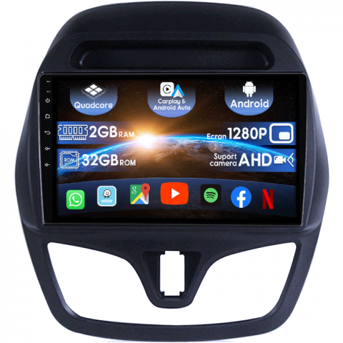 Navigatii Dedicate - (Resigilata) Navigatie dedicata Chevrolet Spark 2015-2018, 2 GB RAM 32 ROM, Android 13, Display 9",Carplay, Android Auto, Internet, Youtube , Waze , Wi Fi , Usb , Bluetooth , Mirrorlink, Full HD