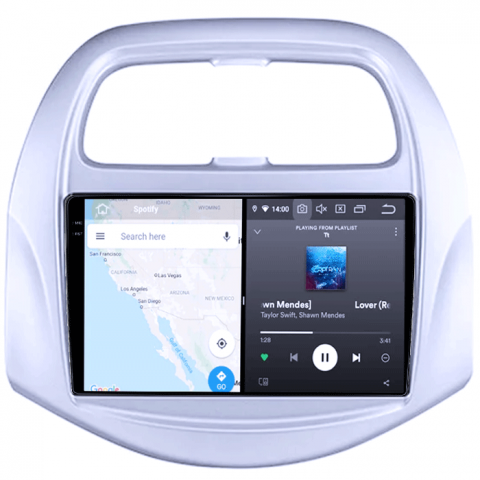 Navigatie dedicata Chevrolet Spark Beat 2018-2020, 12GB RAM 256GB ROM, Android 13, Rezolutie 2K, Display QLED, 9", DSP, Carplay, Android Auto, Internet, Youtube, Waze, Wi Fi, USB [2]