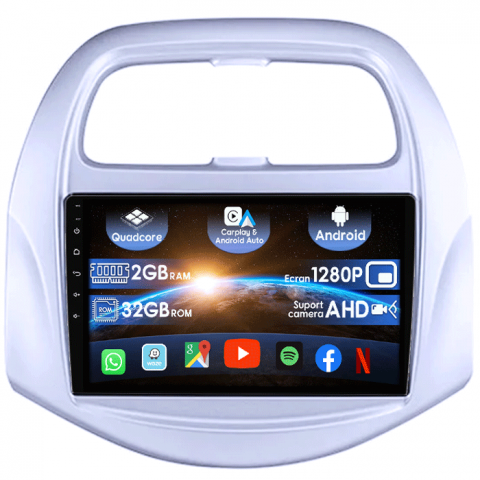 Spark Beat 2018-2020 - (Resigilata) Navigatie dedicata Chevrolet Spark Beat 2018-2020, 2 GB RAM 32 ROM, Android 13, Wireless Carplay si Android auto, Display IPS, 9 inch, Microfon Extern, Full HD